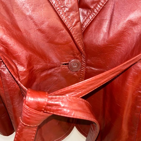 Berman's Leather Experts Vintage Marron Leather Jacket - 10 - Picture 5 of 5